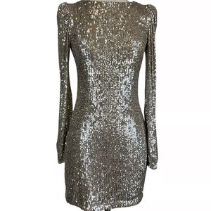 Silver Sequin Dress